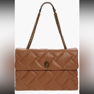 Kurt Geiger Kensington Leather Shoulder Bag (camel color)